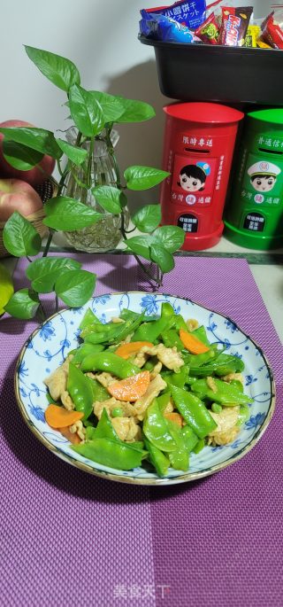 鸡胸肉炒荷兰豆的做法步调：14