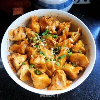 干拌利剑菜陈肉火饺的做法步调：12
