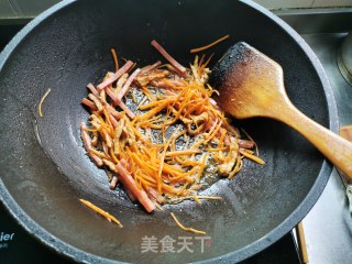 肉丝推皮的做法步调：7
