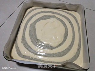 椰汁斑马纹古早蛋糕（10微暇圆模）的做法步调：9