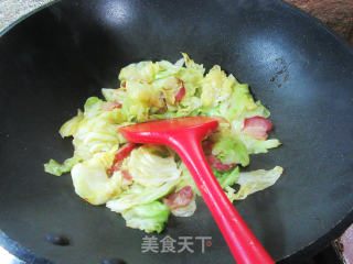 风干肉炒包心菜的做法步调：8