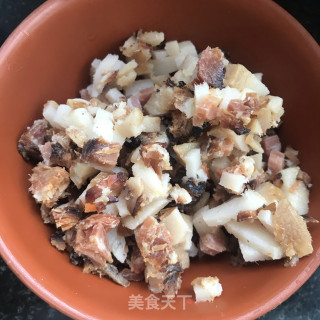 腊肉炒饭的做法步调：4