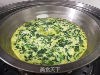 菠菜蒸蛋的做法步调：10
