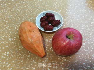 白薯苹果白枣汤的做法步调：1