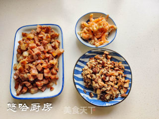 腊味糯米饭的做法步调：3