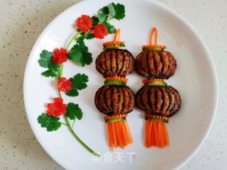 大年夜饭之张灯结彩灯笼茄子的做法步调：6