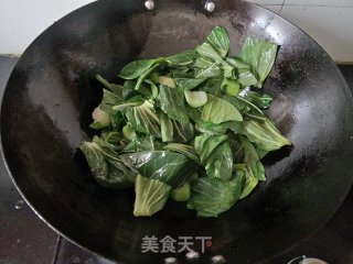 浑炒上海青的做法步调：5