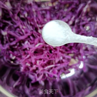 紫苦蓝拌鸡腿肉的做法步调：3