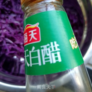 紫苦蓝拌鸡腿肉的做法步调：4