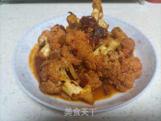 豆瓣酱炒菜花的做法步伐
：7