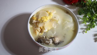 鲫鱼萝卜鸡蛋汤的做法步调：9
