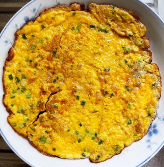 菜脯煎蛋饼的做法步调：7