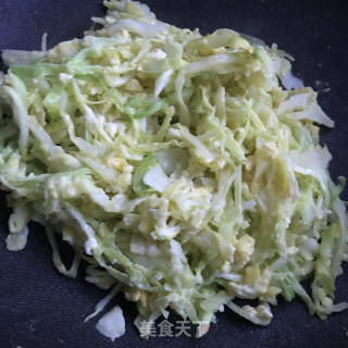 包菜炒蛋的做法步调：6