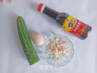 黄瓜蛋花汤的做法步调：1