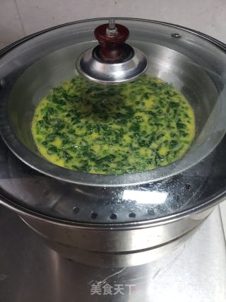 菠菜蒸蛋的做法步调：9
