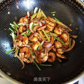 干锅虾仁的做法步调：10