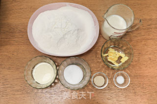一股辫牛奶里包的做法步调：1