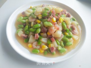 毛豆香肠的做法步调：14