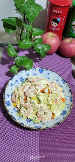 虾仁时蔬土豆泥沙推的做法步调：7