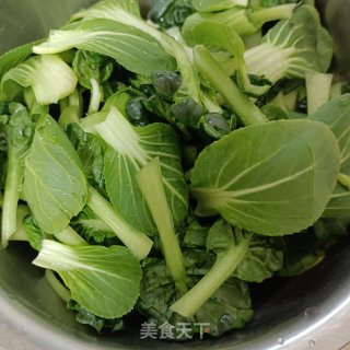 葫芦卜炒油菜的做法步调：1