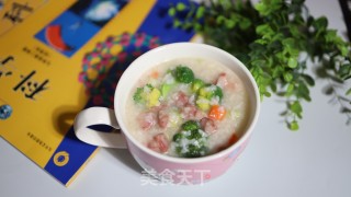 腊肉西蓝花粥的做法步调：7