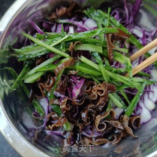 “浑肠食谱”凉拌紫苦蓝的做法步调：6