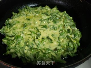 油麦菜鸡蛋饼的做法步调：7