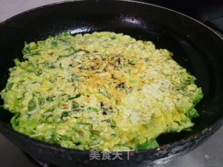 油麦菜鸡蛋饼的做法步调：8