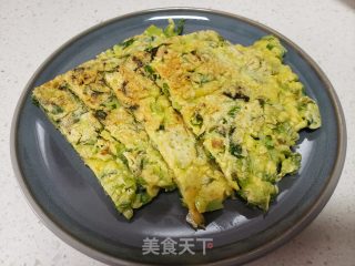 油麦菜鸡蛋饼的做法步调：10