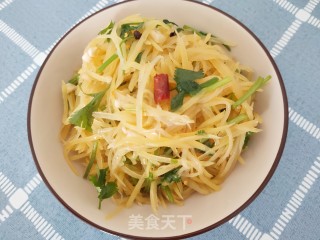 酸辣土豆丝的做法步调：13