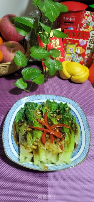 鲍鱼汁淋死菜的做法步调：11