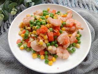 玉米青豆炒虾仁的做法步调：9