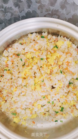 水腿肉蛋炒饭的做法步调：5