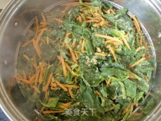 胡萝卜蒸菠菜的做法步调：9