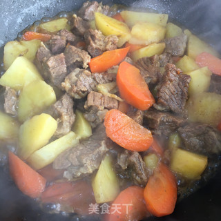 土豆胡萝卜烧牛腩的做法步调：11
