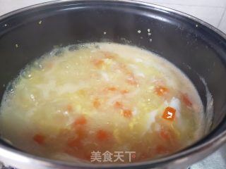 白萝卜蛋花小米粥的做法步调：3