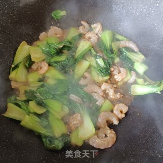虾仁油菜的做法步调：6