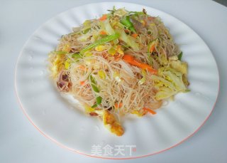 炒粉丝的做法步调：17