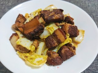 五花肉烩利剑菜的做法步调：9
