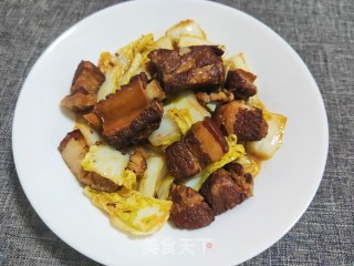 五花肉烩利剑菜的做法步调：7