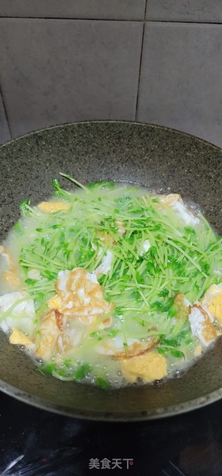 豆苗鸡蛋汤的做法步调：7