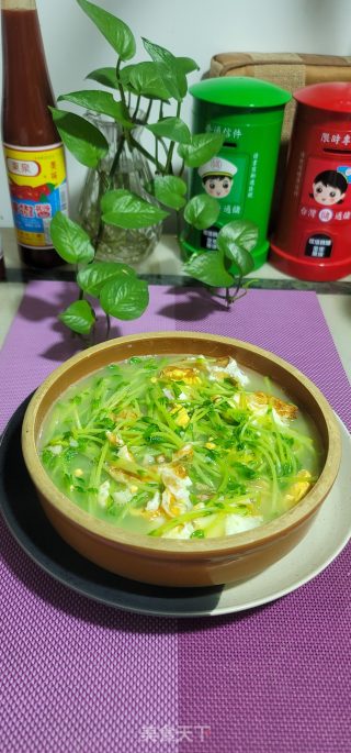 豆苗鸡蛋汤的做法步调：9