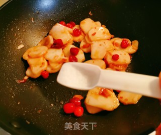 莓果炒年糕的做法步调：9