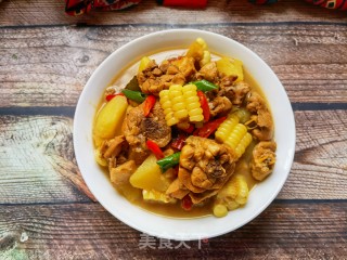 糯玉米土豆炖鸡腿的做法步调：23