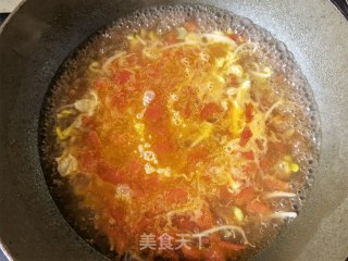 西白柿芽菜蛋花汤的做法步调：14