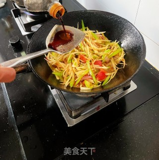 家常炒里条的做法步调：9