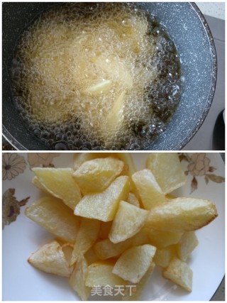 土豆烧鸭的做法步调：2