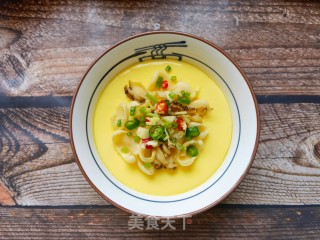 油泼鲍鱼鸡蛋羹的做法步调：17