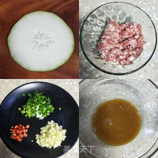 肉终焖冬瓜的做法步调：1