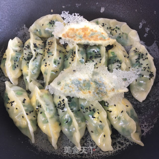 喷鼻煎冰花煎饺的做法步调：15